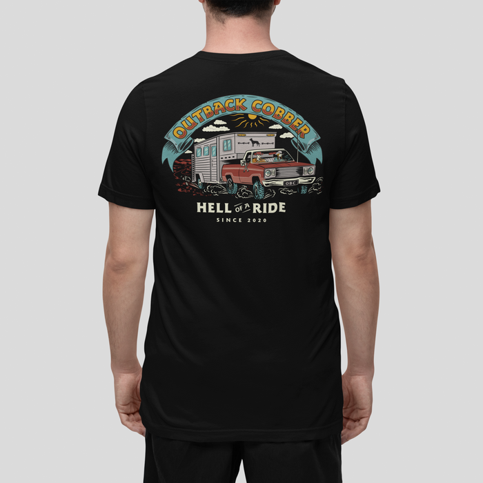 HELL OF A RIDE MENS T-SHIRT - BLACK