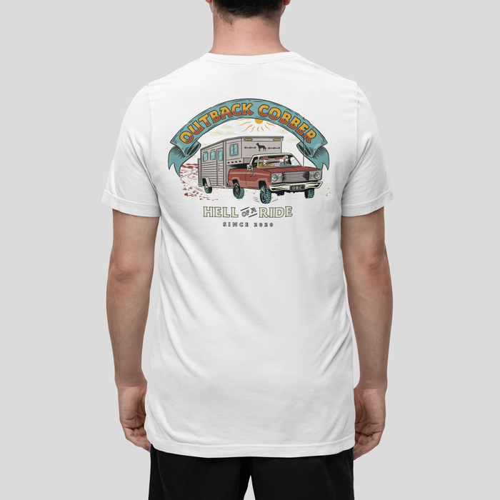 HELL OF A RIDE MENS T-SHIRT - WHITE
