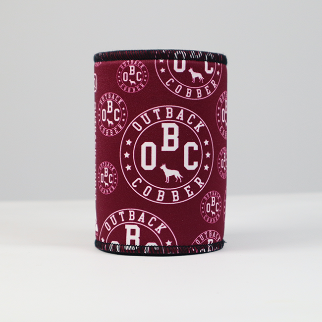 OBC Stubby Cooler Maroon