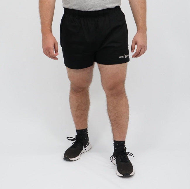 RUGBY WORK SHORTS - MENS BLACK