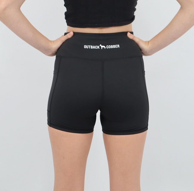 Pocket Shorts - Black - OBC Dog & Barbwire Logo